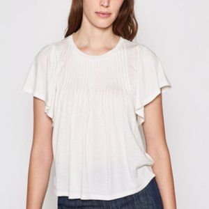 NWT $128 Joie Myrlie Pleated Top in Size XXS